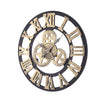 Metal&Wood Garden Wall Clock Roman Large Indoor Outdoor Numerals Giant Open Face