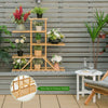 5-tier Bamboo Plant Stand Freestanding 10 Pots Flower Rack Display Storage Shelf