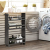 Slim Storage Cart 4-Tier Narrow Rolling Storage Cart w/ Handle Universal Casters