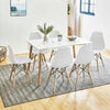 White Dining Table and 2 4 6 Chairs Set Wood Legs Kitchen Home Retro Room Chair