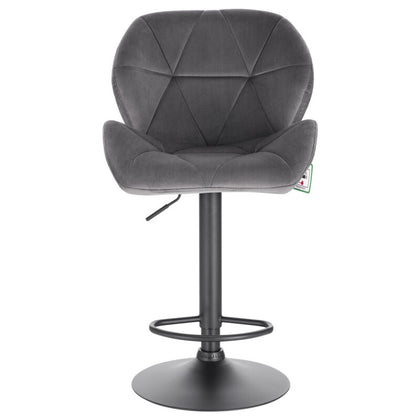 1x Breakfast Bar Stool 360° Swivel Gas Lift Adjustable Height Kitchen Bar Chair