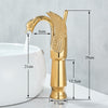 Modern Bathroom Sink Taps Monobloc Basin Mixer Tap Single Hole Faucet Brass Gold