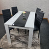 Dining Table Set and 6 4 black white Leather chairs kitchen table set of 4 or 6