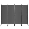 4-Panel Room Divider 173cm Folding Privacy Screen Portable Fiber Wall Divider