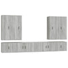 8 Piece TV Cabinet Set Grey Sonoma Engineered Wood K0C9
