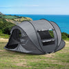 3-4 Person Camping Tent Waterproof Room Outdoor Hiking Backpack Fishing Grey