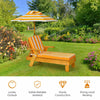 Kids Outdoor Chaise Lounge Chair Children Portable Cushioned Lounger W/ Umbrella
