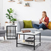Set of 2 Modern Coffee Nesting Table Set 3 Tiers Storage Side Table Living Room