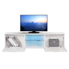 Modern 160cm TV Unit Cabinet Stand High Gloss Doors White with LED Lights
