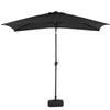 2x3m Garden Table Parasol Sun Umbrella Crank Tilt Rectangle Sun Shade with Base