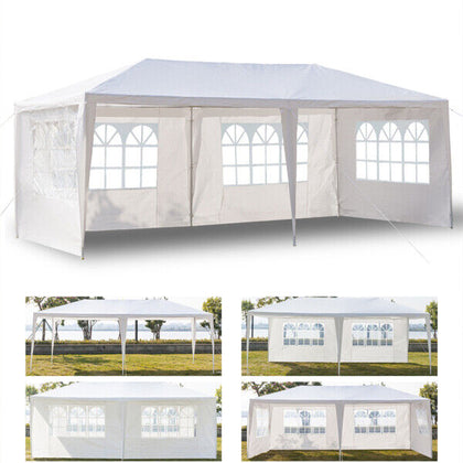 3x6M 3x9M Garden Gazebo Marquee Party Tent 4-8Sides Outdoor Patio Wedding Canopy