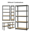 5 TIER BOLTLESS METAL SHELVING UNIT STORAGE RACKING SHELVES GARAGE WAREHOUSE