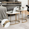 Set of 2 Round Nesting Coffee Table Accent Stacking Side Tables Space-saving