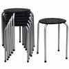 Set of 6 Stackable Dining Stools Portable Round Chairs Kitchen Breakfast Seating