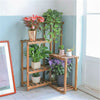 Wood Plant Stand Floral Design Step Style 4 Tier Corner Shelf Flower Planters Ho
