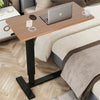 Medical Adjustable Overbed Bedside Table w Wheels Pneumatic Mobile Standing Desk