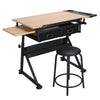 Adjustable Drafting Table Art Craft Drawing Desk with/Stool Desk Stand