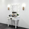 Wooden Hollywood Vanity Make Up Dressing Table w Light Mirror Girls Bedroom Desk