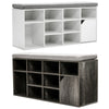 Hallway Shoe Cabinet Bench Storage Shoes Rack Unit Cupboard Cushion Padded Seat