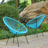 Set of 3 Indoor Outdoor Furniture Garden Patio String Egg Chair & Coffee Table