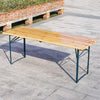 197x69cm Foldable Beer Table Outdoor Garden Bistro Wood Metal Table Benches