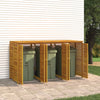 Triple Garbage Bin Shed 210x89x117 Solid Wood Acacia B3O8