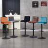 Set of 1 2 Faux Matte Suede Leather/ Velvet Seat Bar Stools Breakfast Chairs