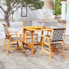 5 Piece Garden Dining Set Solid Acacia Wood P7C0