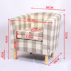 Retro/Vintage Tub Accent Chair Upholstered Padded Armchair Lounge Fabric Sofa UK