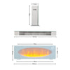 Electric 43" Wall Fireplace LED Wall Inset Into Fire 7Colour Heater Freestanding