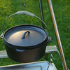 Cast Iron Dutch Oven 4.5L Outdoor Camping Cooking Campfire Stew Pot with Lid