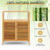 Bamboo Bathroom Storage Cabinet Freestanding Storage Organizer Double Doors