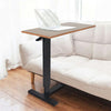 Medical Adjustable Overbed Bedside Table w Wheels Pneumatic Mobile Standing Desk