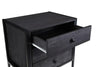 Bedside Table Cabinet Bedroom Furniture Nightstand 3 Drawer Black