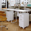 White Professional Manicure Table Salon Nail Station Beauty Desk +Dust Collector