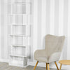 Wooden S-Shaped Bookcase Living Room Modern Display Shelves Storage Unit Divider