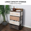 Fabric Chest of Drawers 5 Drawer Dresser Storage Cabinet Stand Bedroom Furniture