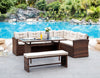 Rattan Corner Garden Furniture Set Patio Outdoor Dining Sofa Table & Bench