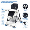 4 in 1 Rolling Baby Highchair Infant Toddler Reclining Sleeping Chair W/ Storage
