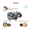 Cow Footstool Ottoman Cushion Padded Upholstered Stool Pouffe Footrest Seat Kids