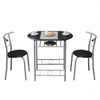 3 PCS Breakfast Bar Table And Chairs Modern 2 Seater Kitchen Dining Set