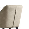 2 Pcs Dining Chair Grey Brown Cream Faux Leather Padded Chair Modern Living Room