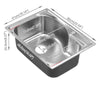 Modern Stainless Steel Kitchen Sink Single Bowl Laundry Catering Topmount Square