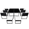 42762 21 Piece Outdoor Dining Set Black Poly Rattan (UK/IE/FI/NO Only) K6P6