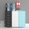 6 Drawer Locking Office Filing Cabinet w/Wheels Rolling Storage Nightstand Table