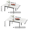 White High Gloss 130-160cm Extendable Kitchen Dining Table Stainless Steel Base