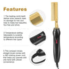Electric Beard Hair Straightener Brush Comb Hair Flat Curling Iron Heated Hot UK