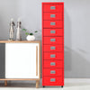 10Tier Metal Storage Cupboard Side Cabinet Office Filing Cabinet