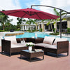 Sun Parasol Banana Parasol+Cross Base Set Hanging Umbrella Cantilever Shelter