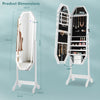 3-in-1 Jewelry & Makeup Storage Cabinet Organizer w/Full Length LED Mirror